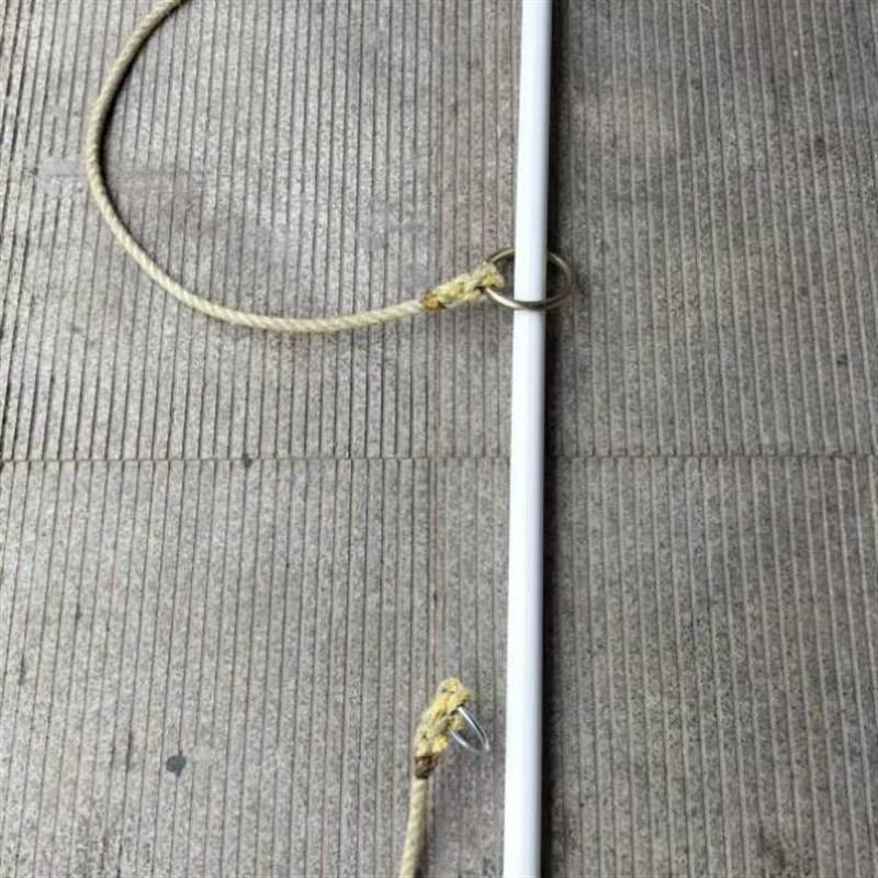 Six-minute tube poles, one metre, three long ropes, three metre, five long old sea